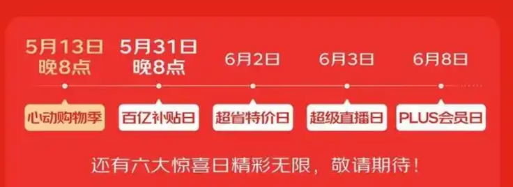 史上最长的618活动时间表确定：2025年淘宝京东618活动从5月13日20点开始持续到6月18日24点结束