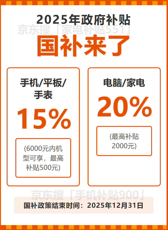 国补政策8月20日最新消息：“国补”2025重启恢复继续领取入口！690亿补贴分批发放中，官方回应确认年底截止