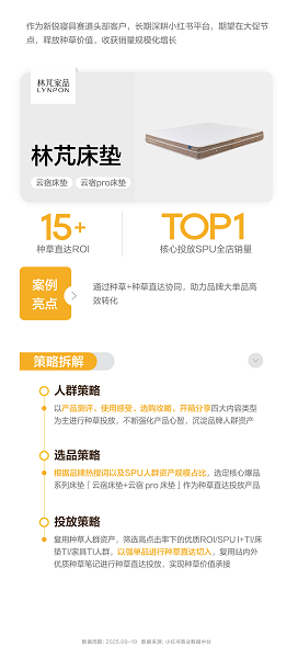 高价回收备案域名:林芃床垫入选小红书种草直达精选案例,以中国睡感破局大促转化难题插图 林芃床垫入选小红书种草直达精选案例,以中国睡感破局大促转化难题