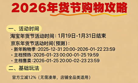 高价回收备案域名:2026淘宝京东年货节红包口令活动什么时候优惠力度最大?京东淘宝年货节超级红包在哪领取?年货节春节不打烊随买随到插图2 2026淘宝京东年货节红包口令活动什么时候优惠力度最大?京东淘宝年货节超级红包在哪领取?年货节春节不打烊随买随到