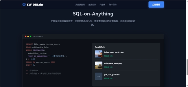 三维天地推出多模态数据湖产品SW-DBLake，重新定义AI时代的数据基石
