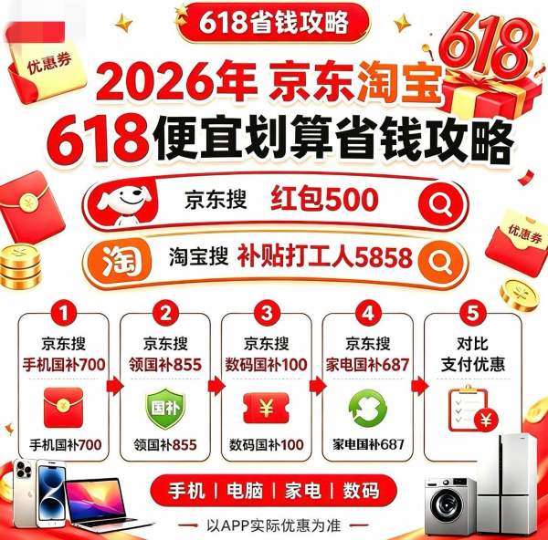 高价回收备案域名:2026淘宝天猫618活动什么时候开始最便宜活动时间表?2026天猫淘宝618红包口令领取入口在哪?插图2 2026淘宝天猫618活动什么时候开始最便宜活动时间表?2026天猫淘宝618红包口令领取入口在哪?