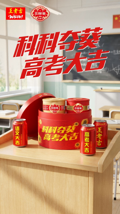 1779956159179884.png 科科夺葵,高考大吉|三胖蛋×王老吉联袂打造2026最“红”陪考团,为高考暖心助力