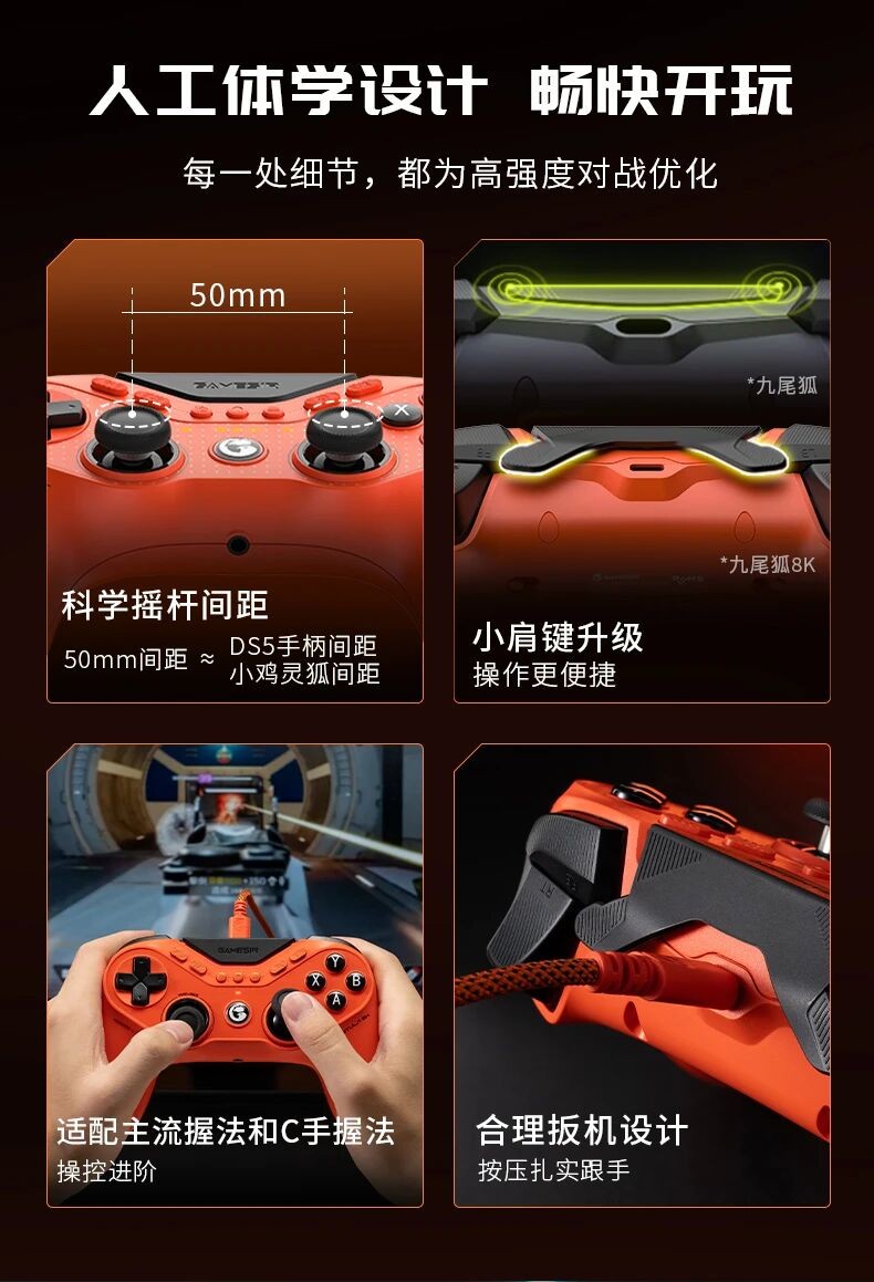高价回收备案域名:九尾狐8K版|XBOX授权版对称有线游戏手柄正式上线!插图6 九尾狐8K版|XBOX授权版对称有线游戏手柄正式上线!